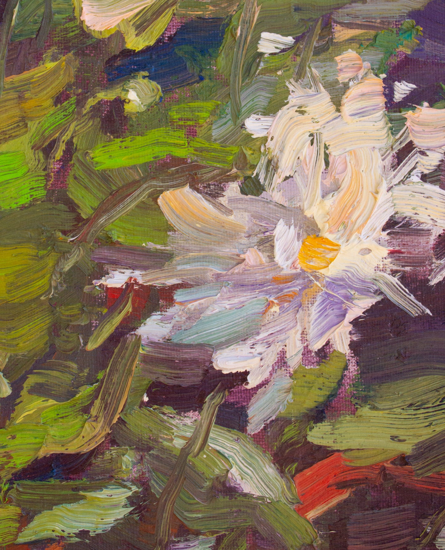 White Summer Dahlias      16" x 12"