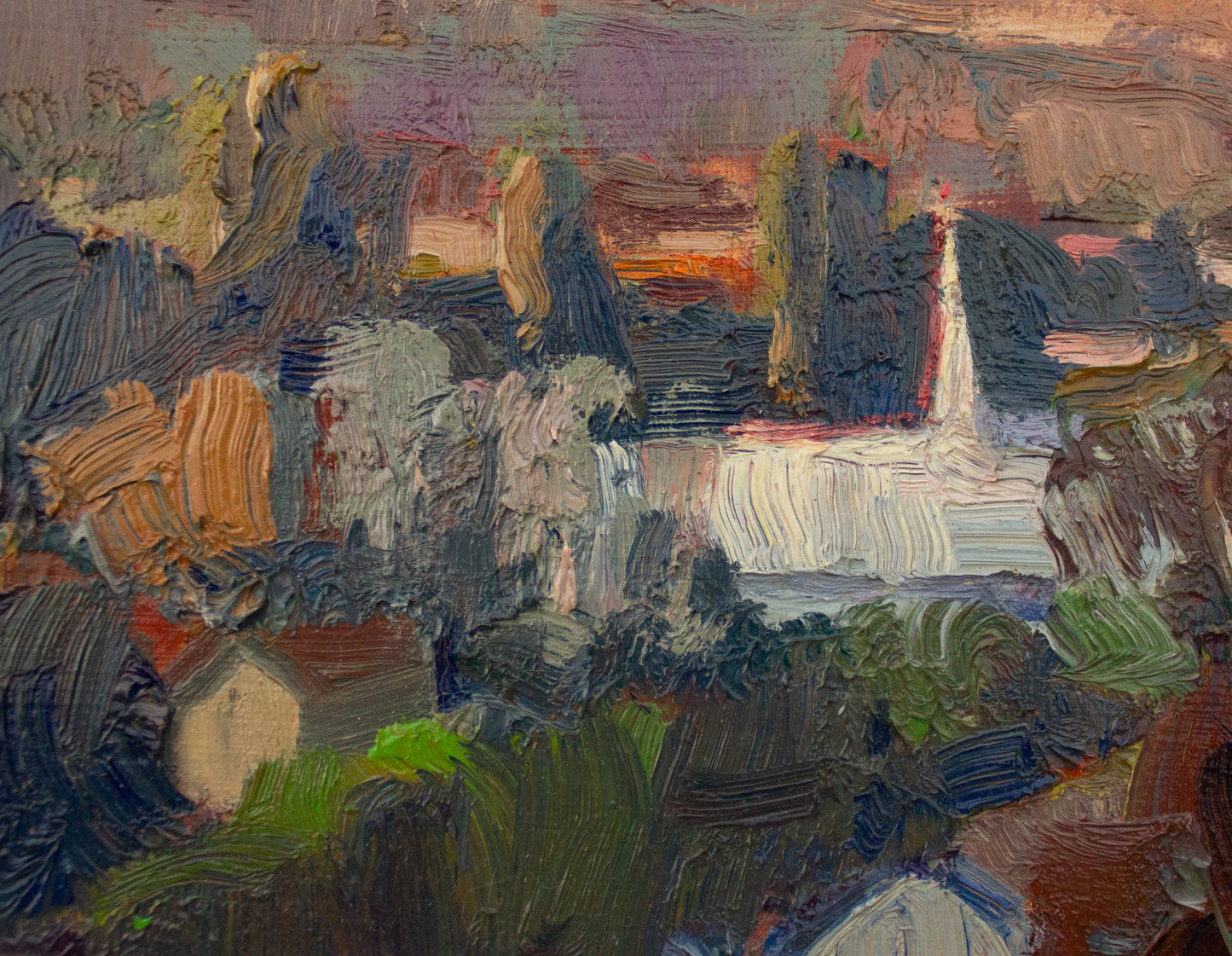 Morning's First Light on the Steeple         9"x12"