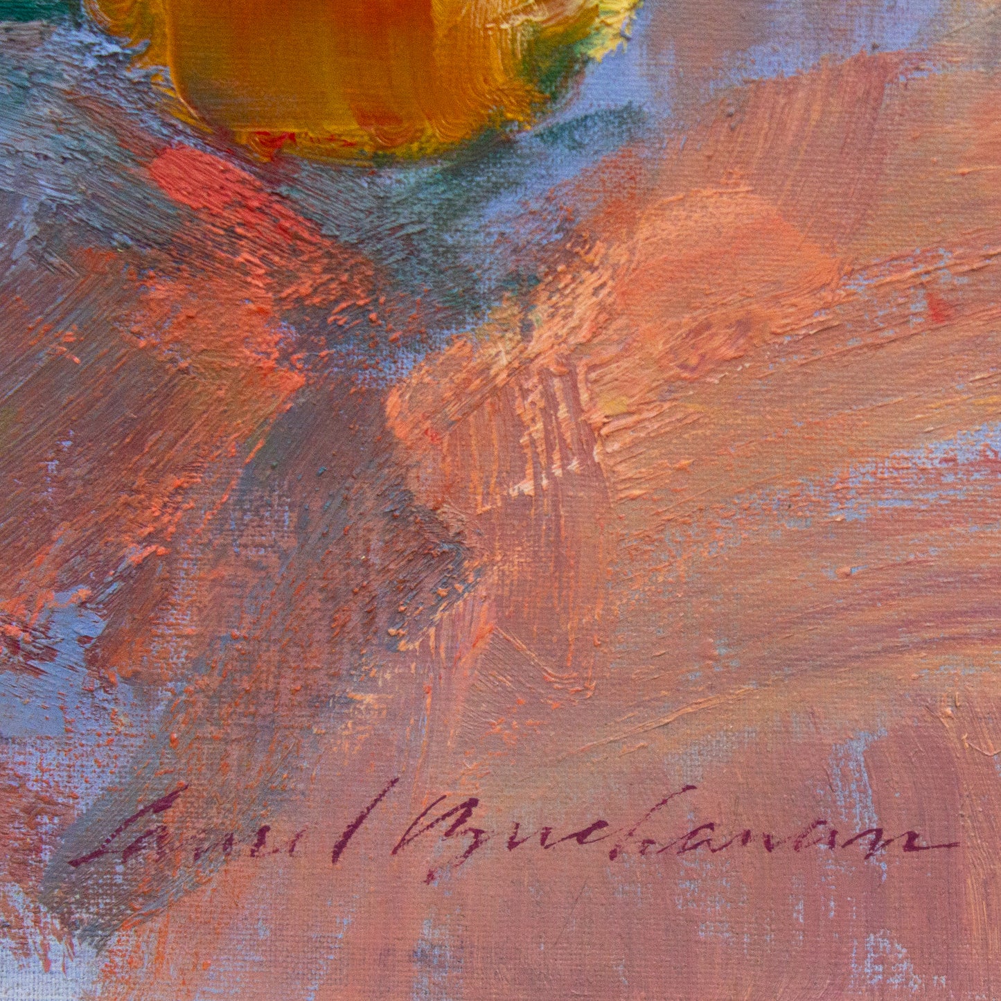 Golden Sunshine On My Roses     36" x 36"