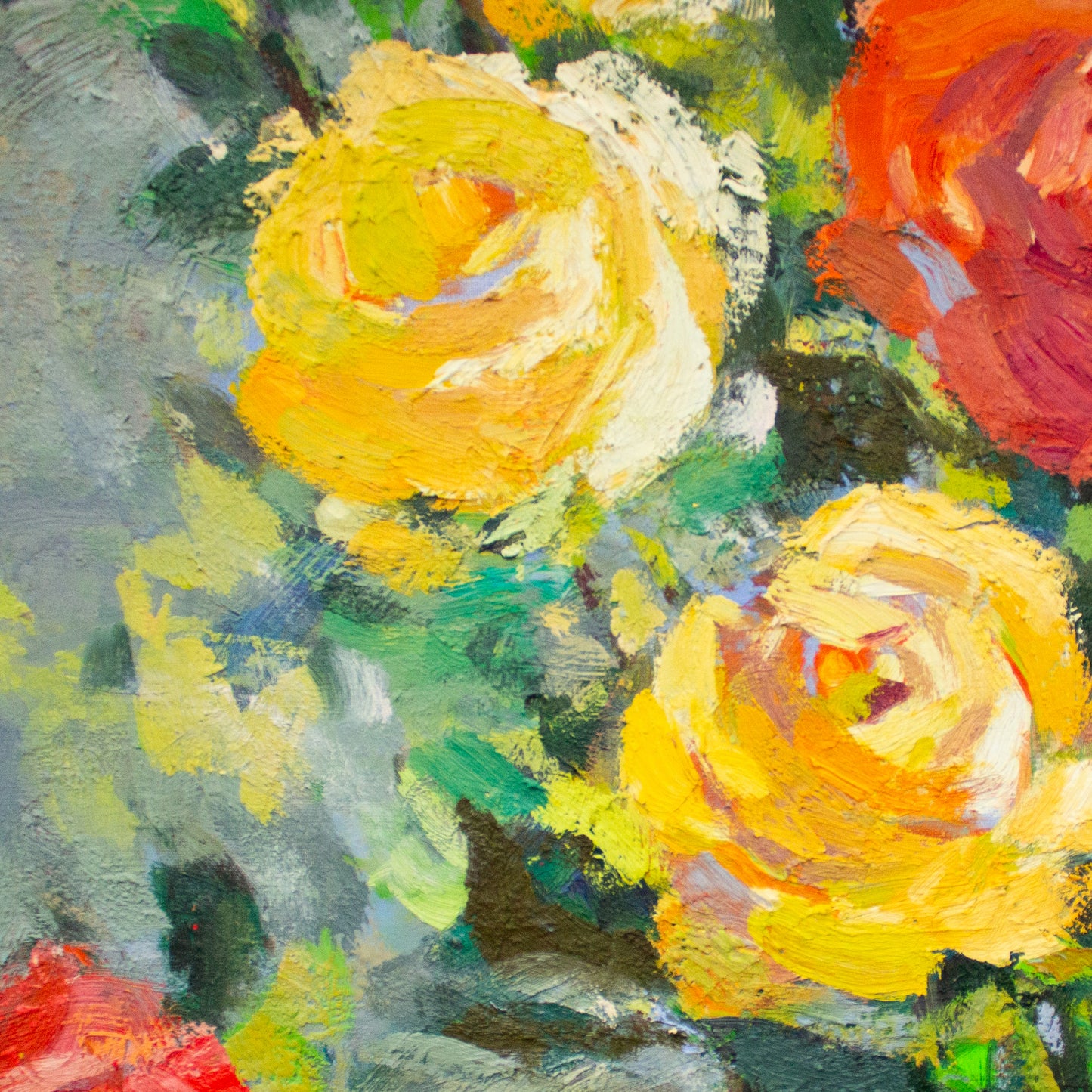 Golden Sunshine On My Roses     36" x 36"