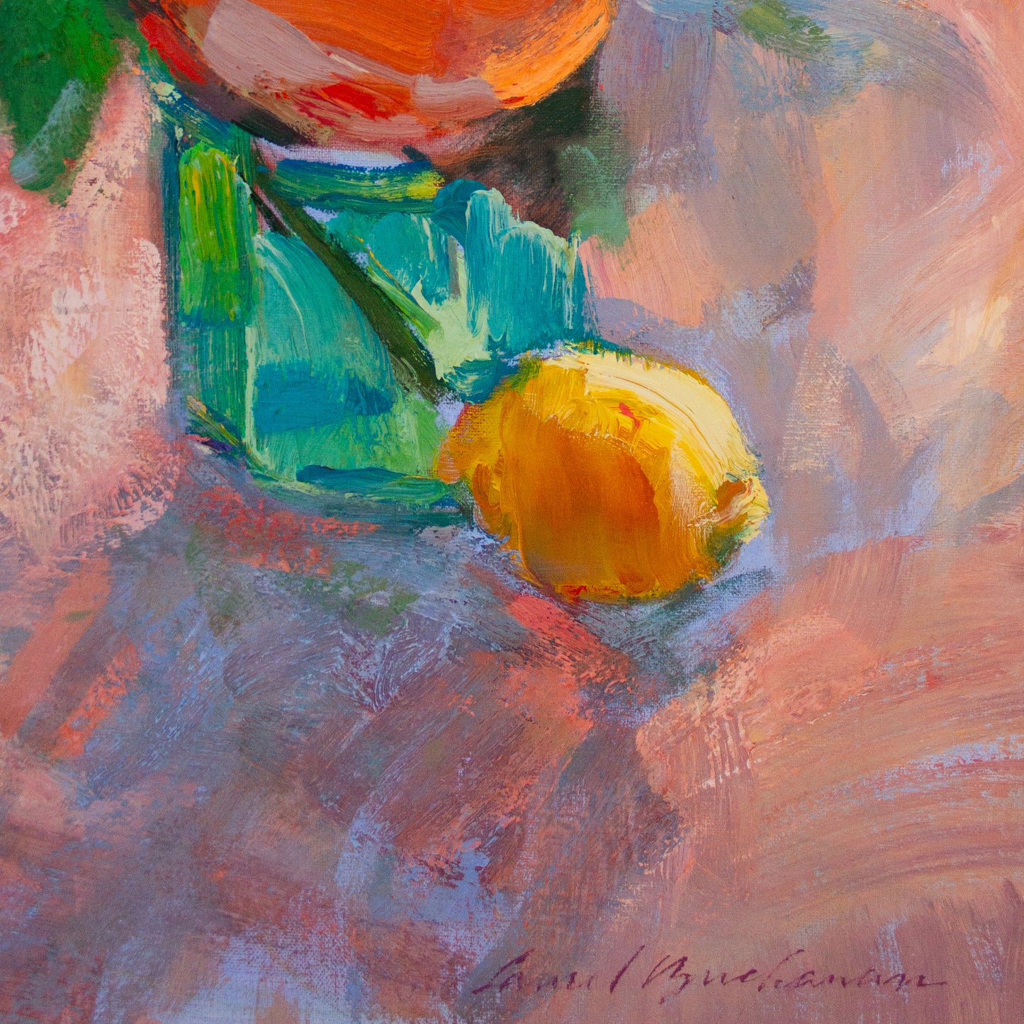 Golden Sunshine On My Roses     36" x 36"