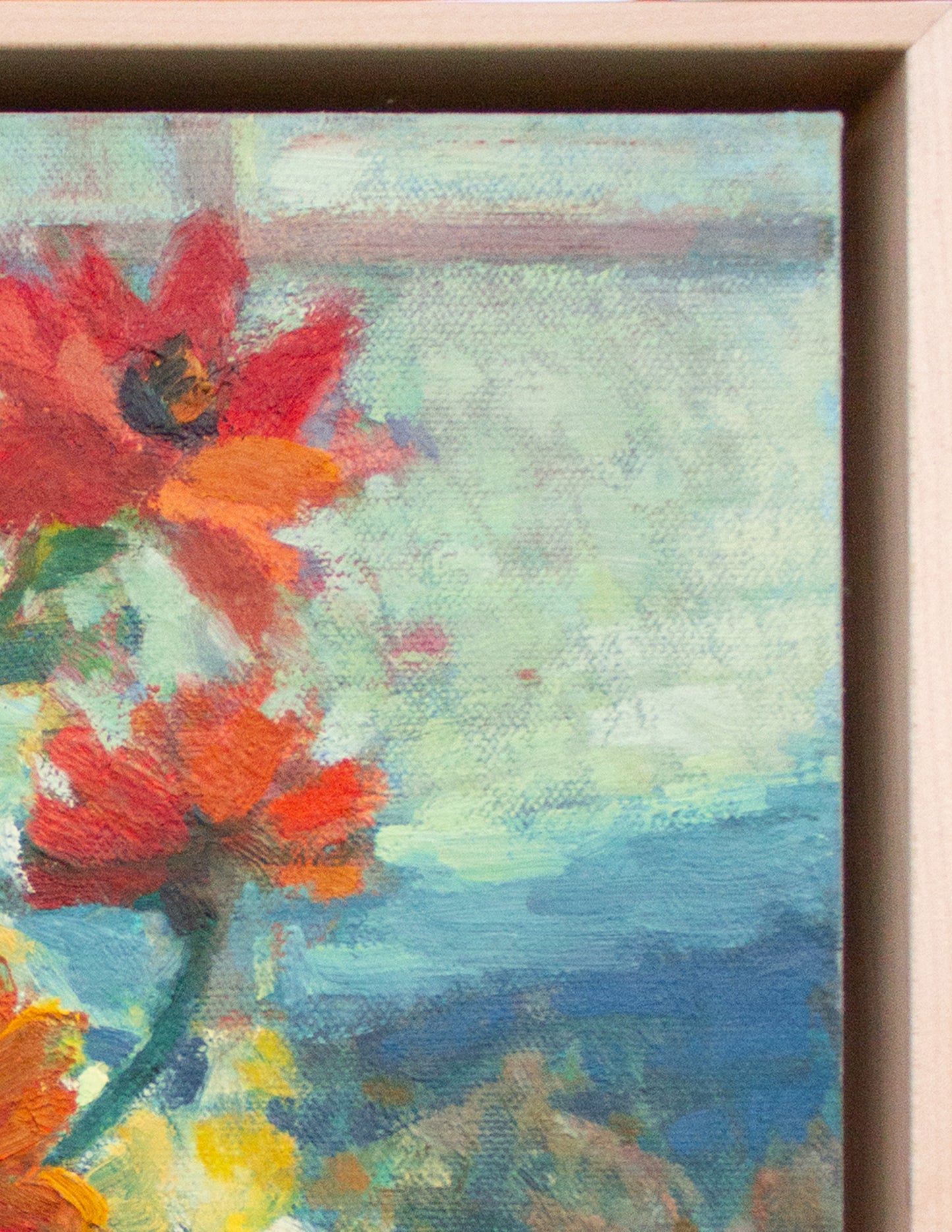 Pears and Zinnias     16" x 12"