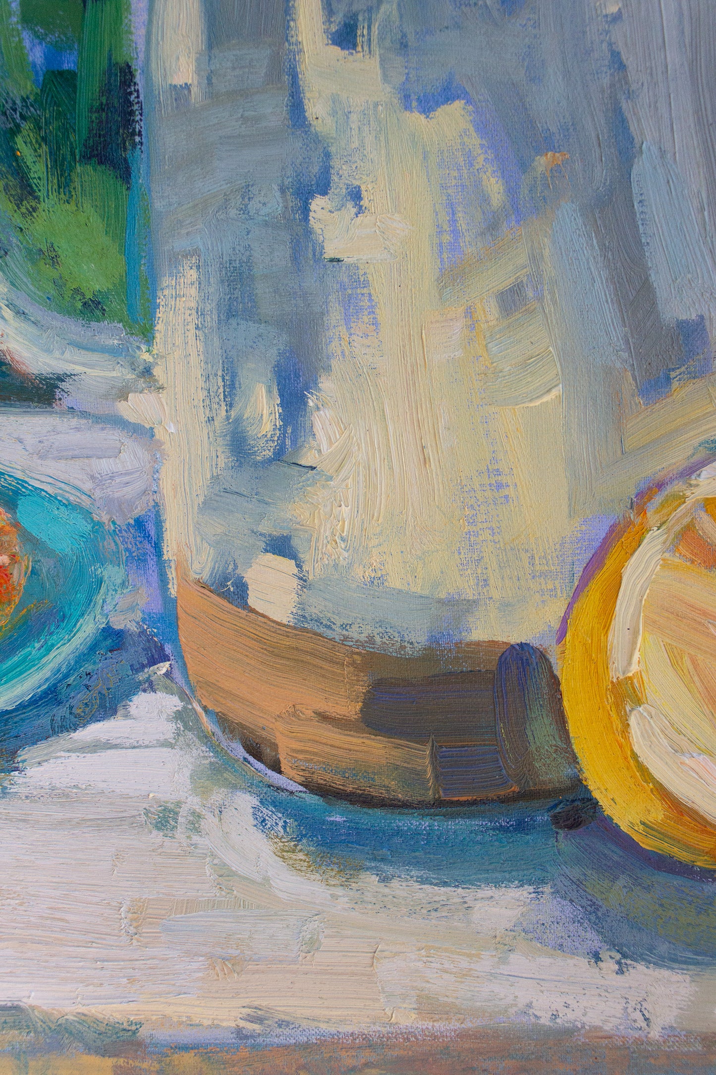 Sunflowers, Lillies, Yarrow & Grapefruit     30" x 24"