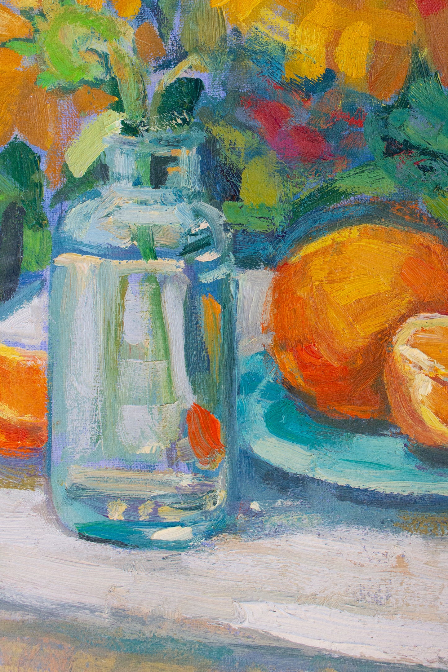 Sunflowers, Lillies, Yarrow & Grapefruit     30" x 24"