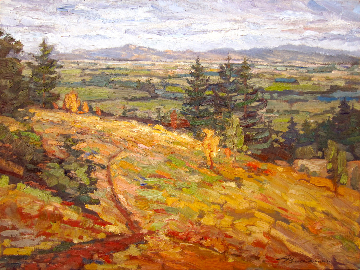 Cascade Foothills In Last Light      18"x24"