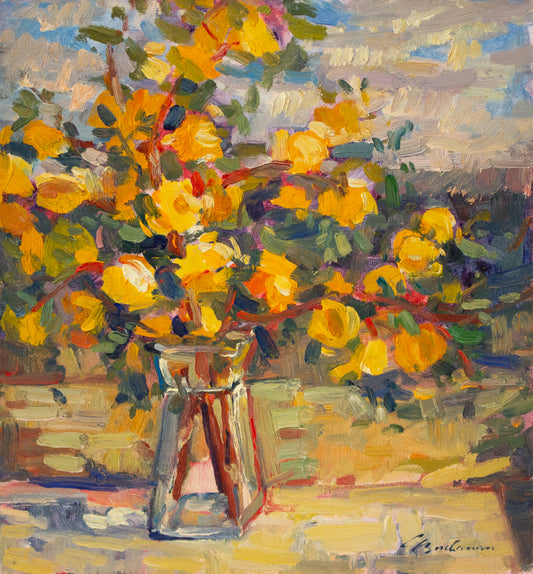 Pat's Yellow Roses   14" x 13"