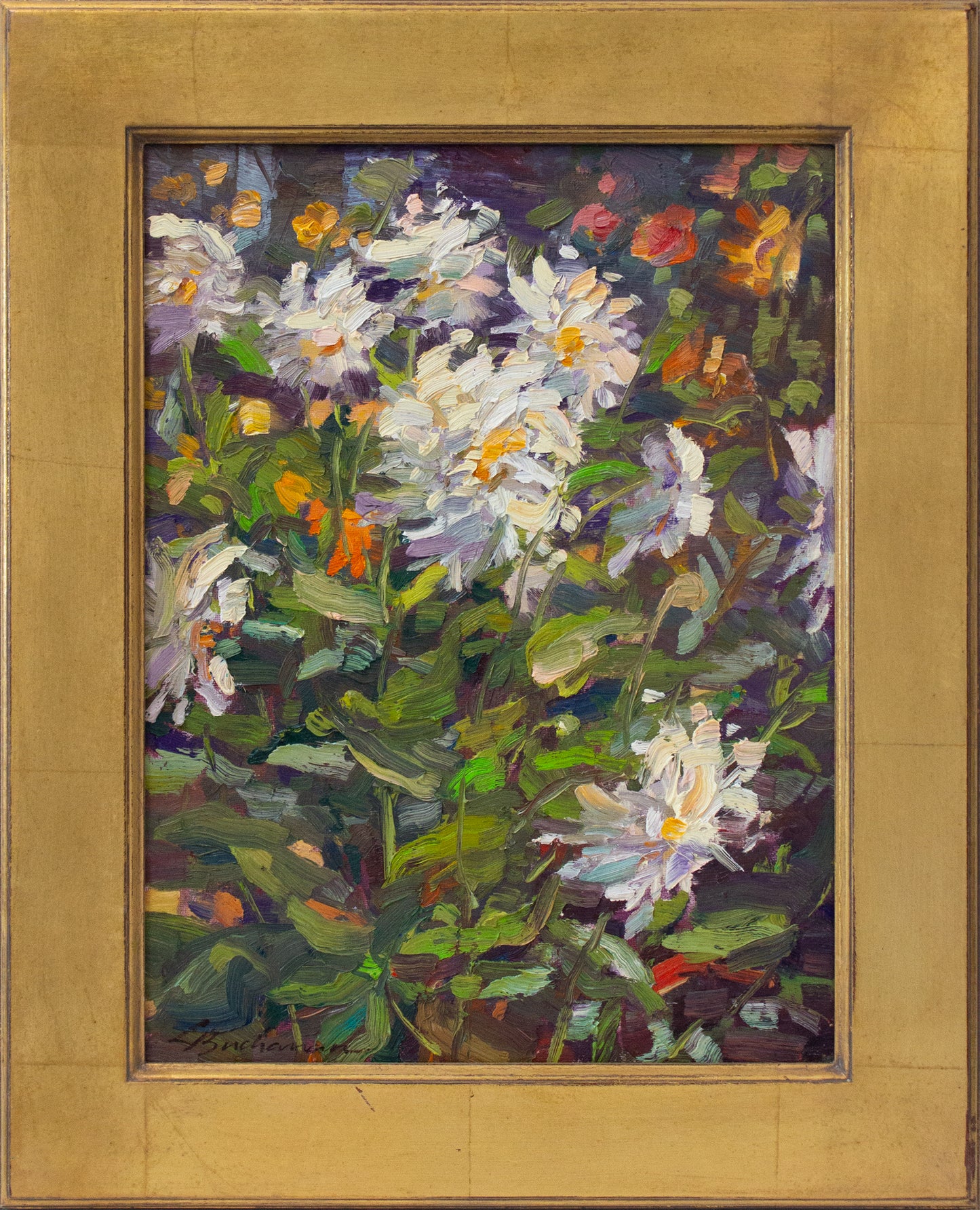 White Summer Dahlias      16" x 12"