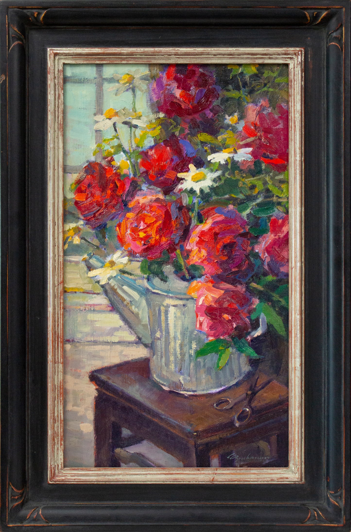 Peonies & Wild Daisies  24" x 13 1/4"