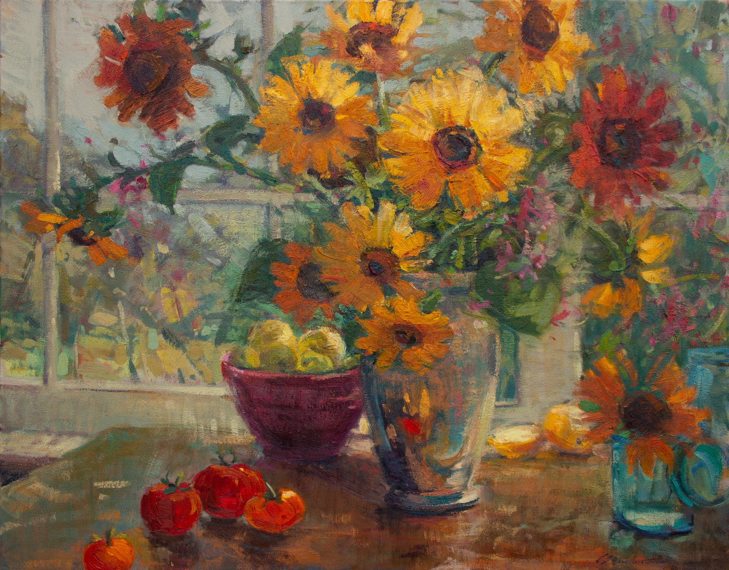Sunflowers and Apples 24x30
