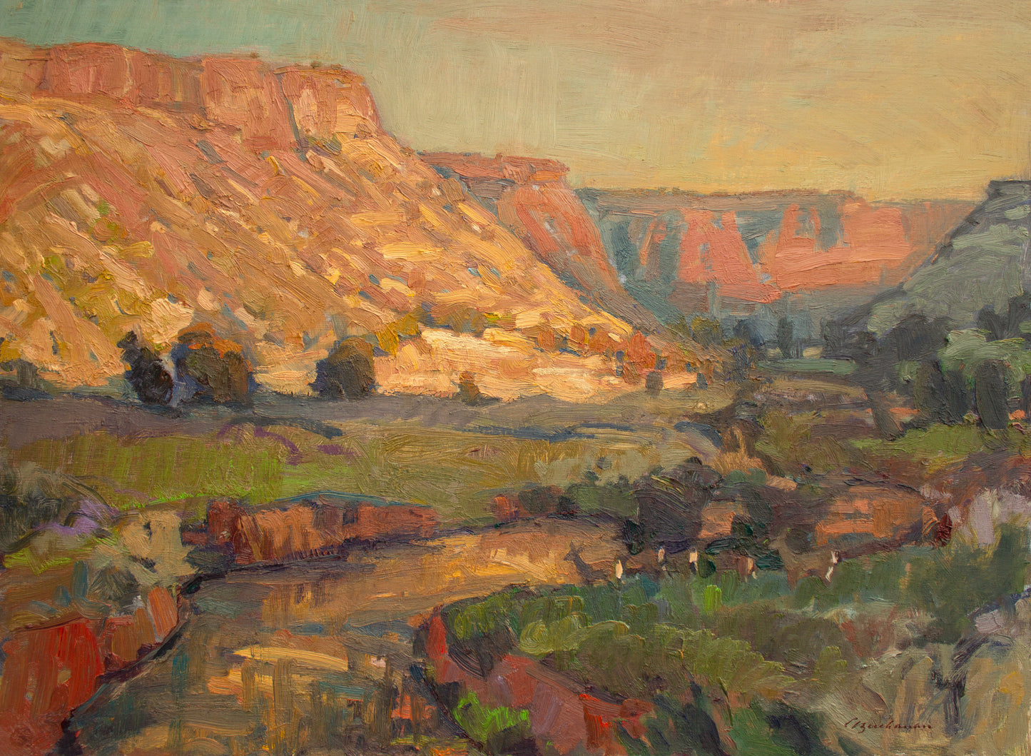 Crooked River Canyon - A Quiet Drink    18"x24"