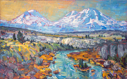 Three Sisters Above the Deschutes      30" x 48"